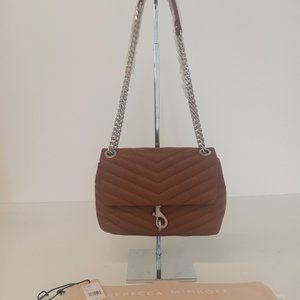 Rebecca Minkoff Edie Chevron Crossbody Bag - Tobacco